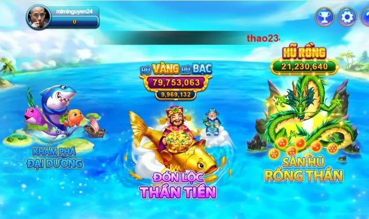 Các phòng chơi trong game Bắn Cá Đại Dương tại WINVN