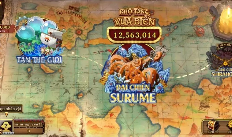 Bản đồ trong game Bắn Cá Đại Hải Trình tại WINVN